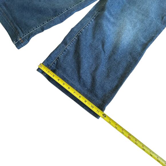 Lands' End Wide Leg Jeans USA Made High Rise Stretch 90s Vintage Minimalist XL - Picture 5 of 8